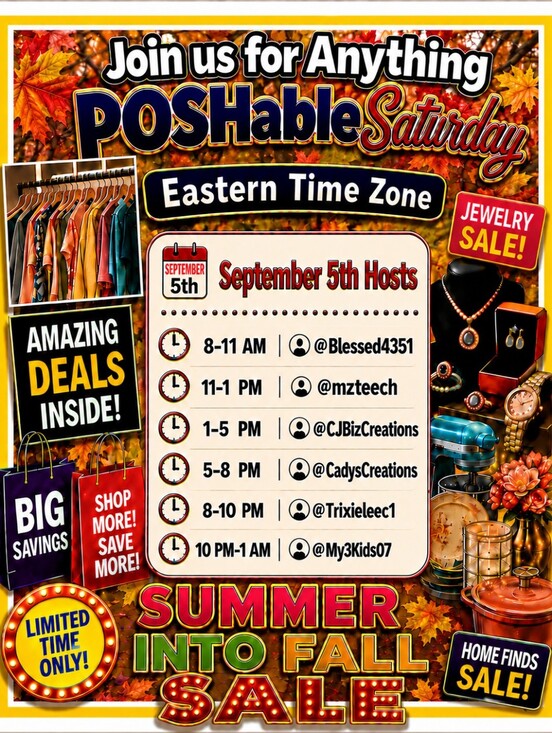 Other - Anything POSHable! Saturday Train Share Show - All Day Coast to Coast Hosts